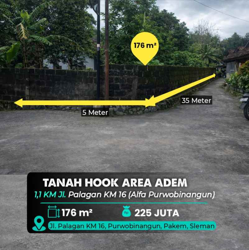 dijual tanah jl palagan km 16