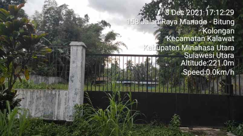 dijual tanah jl raya manado bitung