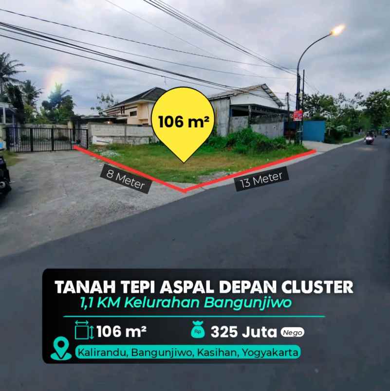 dijual tanah kalirandu