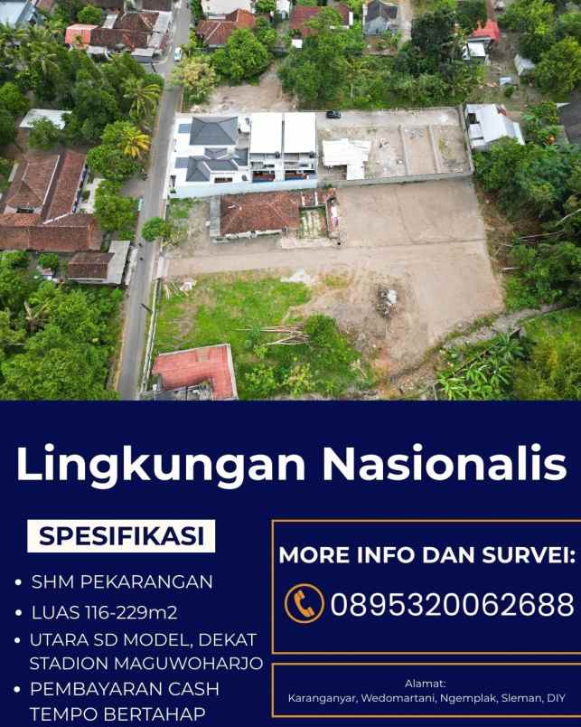 dijual tanah karanganyar wedomartani