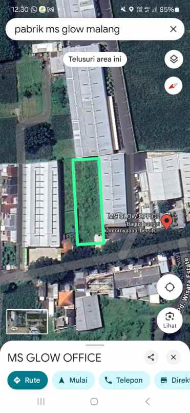 dijual tanah lokasi strategis di pakis arah bandara