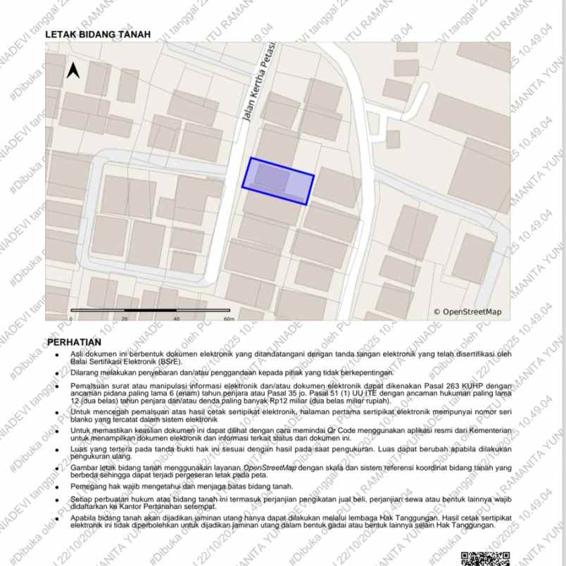 dijual tanah mertasari