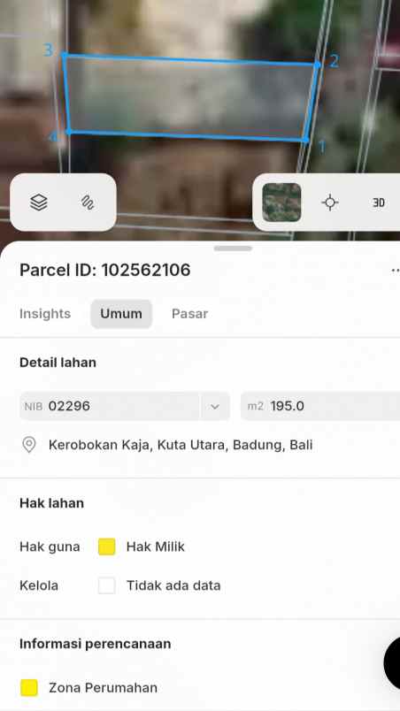 dijual tanah muding mekar