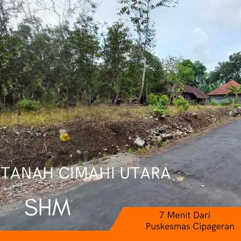 Tanah Cimahi Pinggir Jalan Akses Jl Karyabakti Cipageran Shm