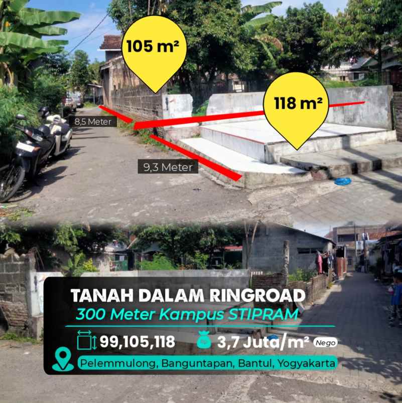 dijual tanah pelem mulong