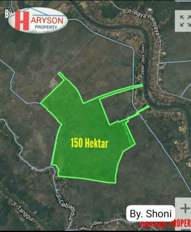 dijual tanah perum 150 hektar bekasi