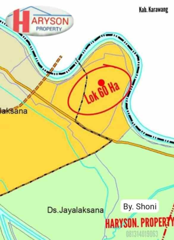 dijual tanah perum 60 hektar bekasi