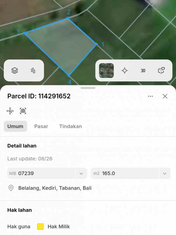 dijual tanah perum puri ayodya