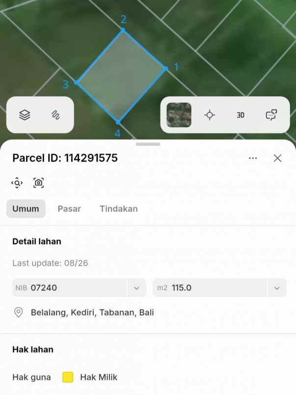 dijual tanah perum puri ayodya