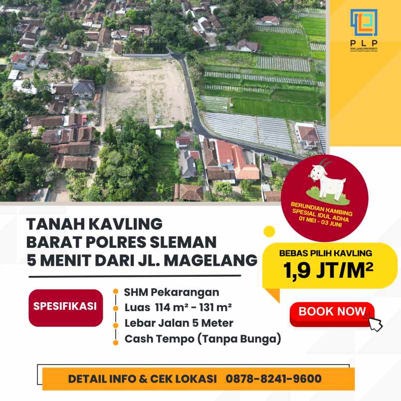 dijual tanah sanggrahan caturharjo sleman