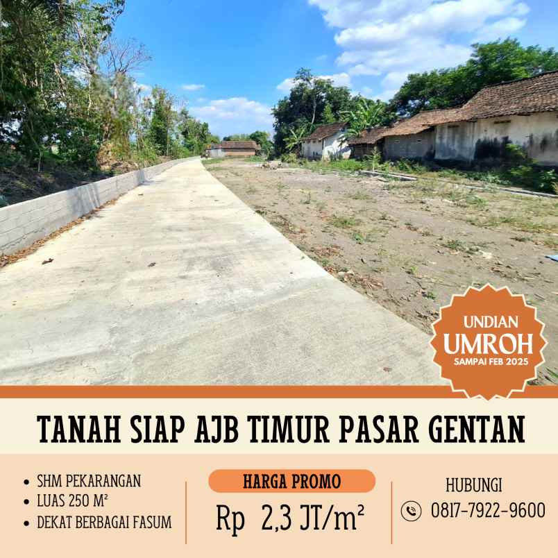 dijual tanah surirejo sukoharjo ngaglik