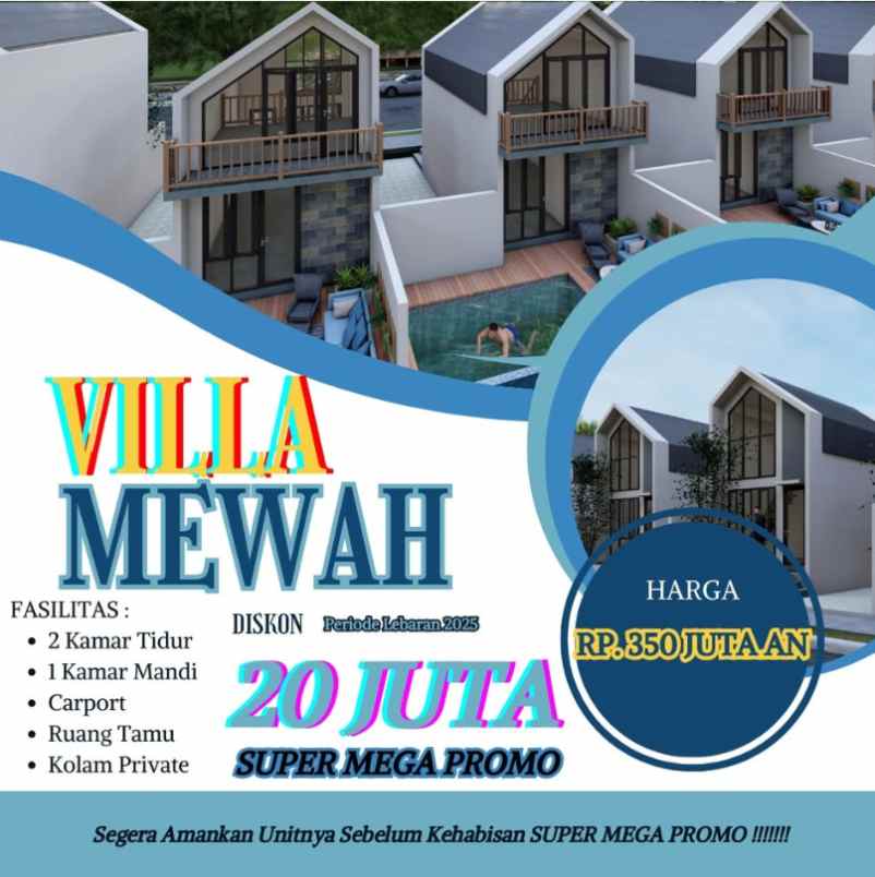 dijual villa desa petak dusun