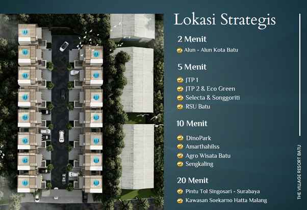 dijual villa metro sisir the village resort