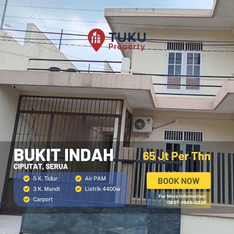 disewakan murah rumah hook di komplek serua ciputat
