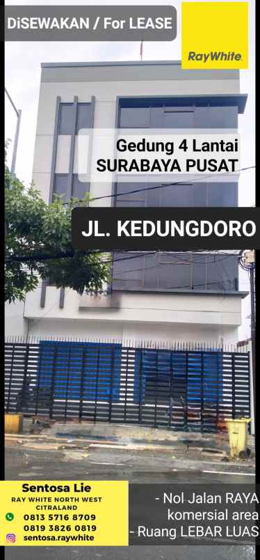 disewakan ruko gudang kantor jalan kedungdoro