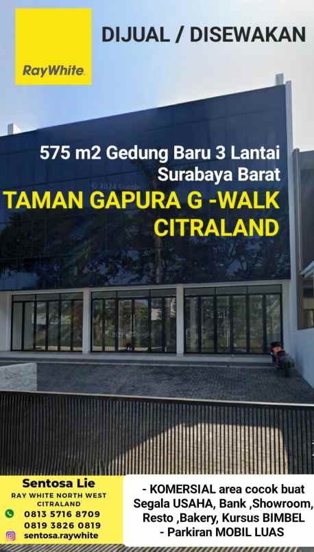 disewakan ruko gudang kantor jalan taman gapura niaga