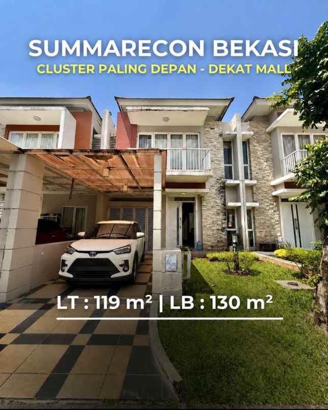 disewakan rumah cluster palm summarecon bekasi