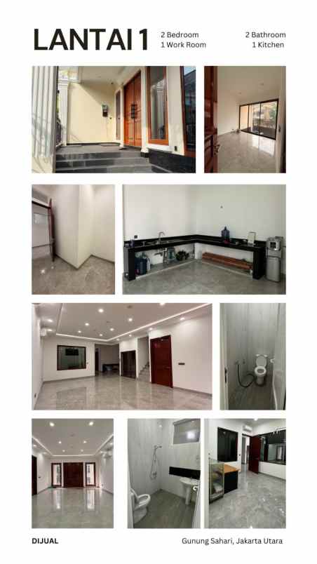 jual rumah baru bisa ruang usaha gunung sahari jak ut