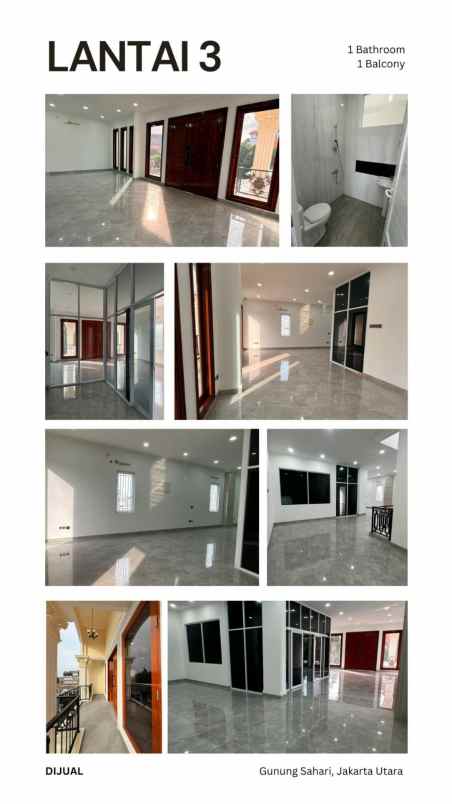 jual rumah baru bisa ruang usaha gunung sahari jak ut