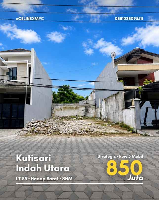 kavling kutisari indah utara strategis row 5 mobil
