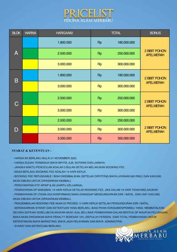 kavling tanah pesona alam merbabu