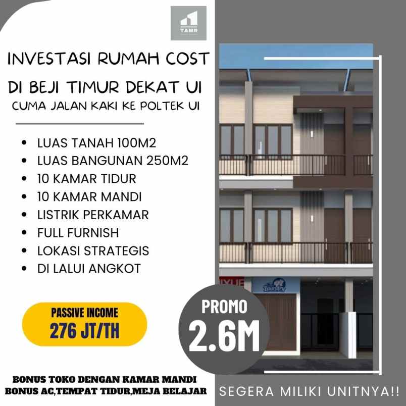 kost apartemen beji margonda dekat ui depok