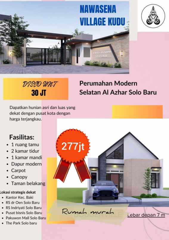 promo perumahan dekat al azhar solobaru