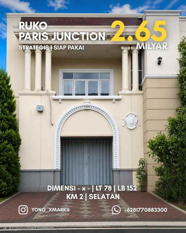 ruko paris junction wisata bukit mas