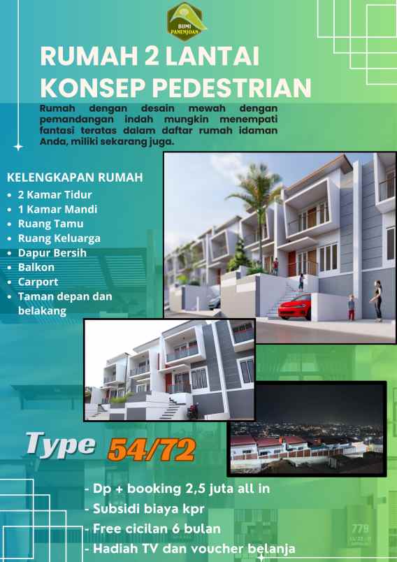 rumah 2 lantai dp booking 2 5 juta all in