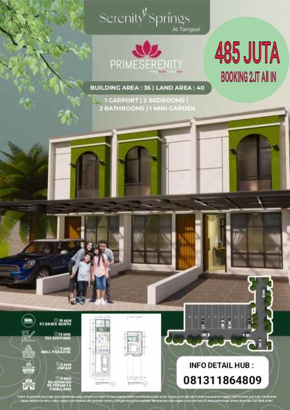 rumah caktik 2lt harga perdana