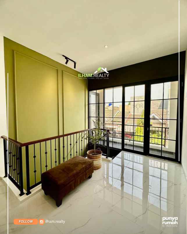 rumah cantik 2 lantai di nusaloka bsd layout maksimal
