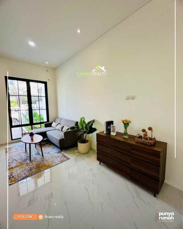 rumah cantik 2 lantai di nusaloka bsd layout maksimal