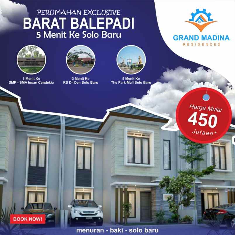 rumah dua lantai di jl ovensari balepadi baki