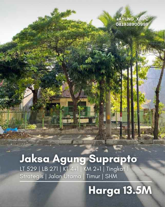 rumah jaksa agung suprapto strategis jalan utama