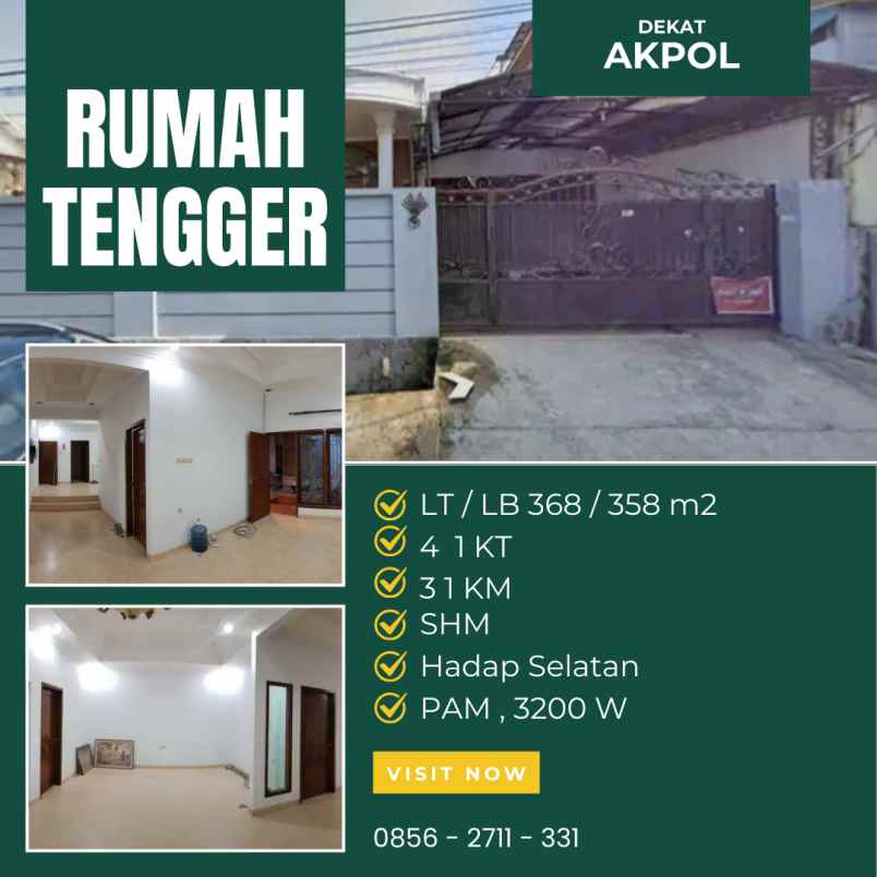 rumah jalan tengger samping kampus akpol candisari