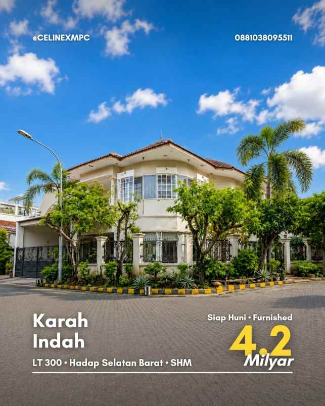 rumah karah indah strategis siap huni furnished