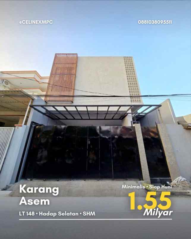 rumah karang asem minimalis siap huni garasi 2