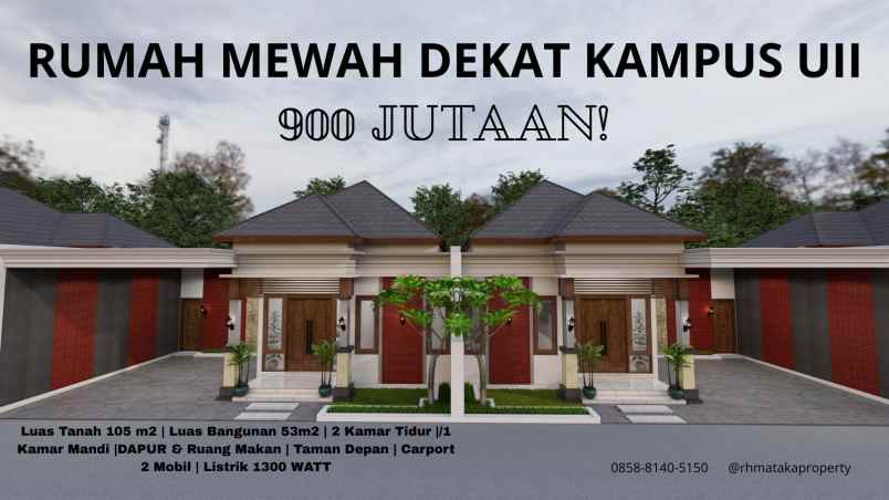 rumah mewah di ekat kampus uii