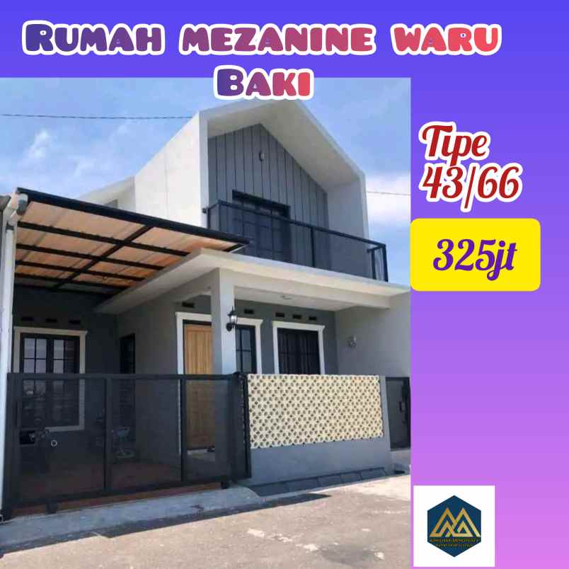 rumah mezanine murah di waru baki sukoharjo