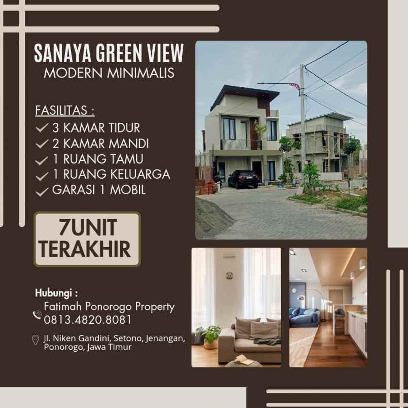 rumah minimalis modern 2 lantai syariah ponorogo