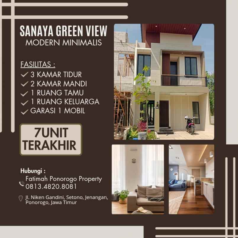 rumah minimalis modern 2 lantai syariah ponorogo