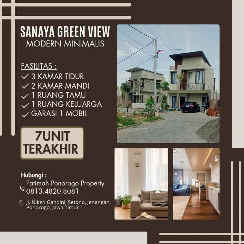 rumah minimalis modern 2 lantai syariah ponorogo