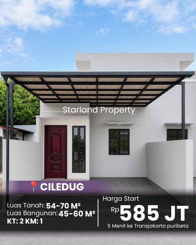 rumah minimalis modern termurah di ciledug larangan