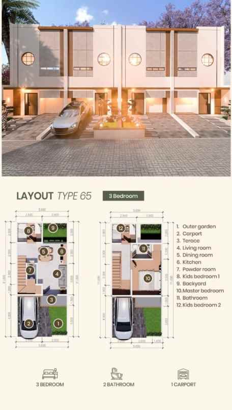 rumah model japandi di cilangkap cipayung jaktim