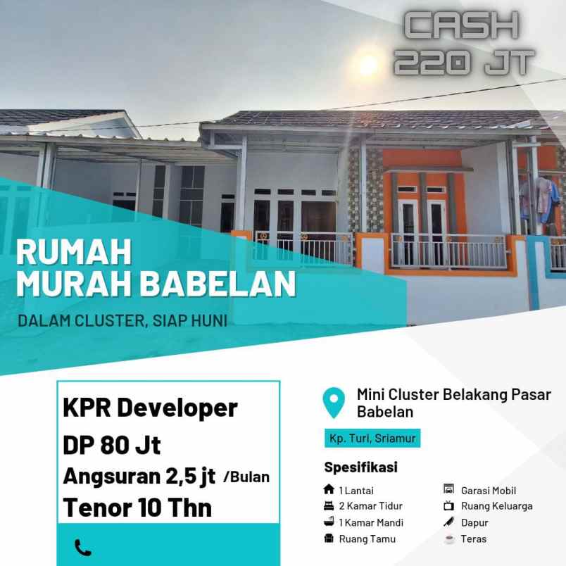 rumah murah siap huni babelan