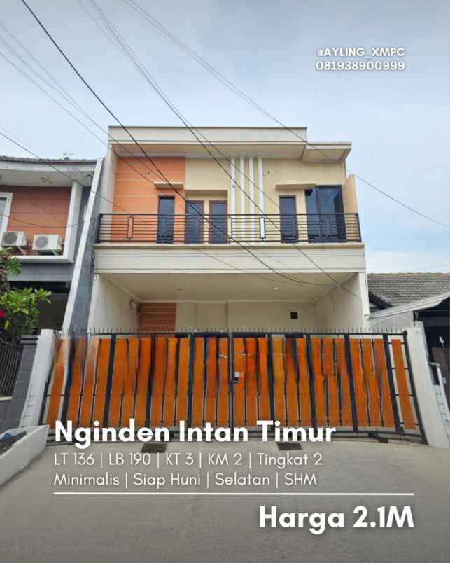 rumah nginden intan timur minimalis siap huni