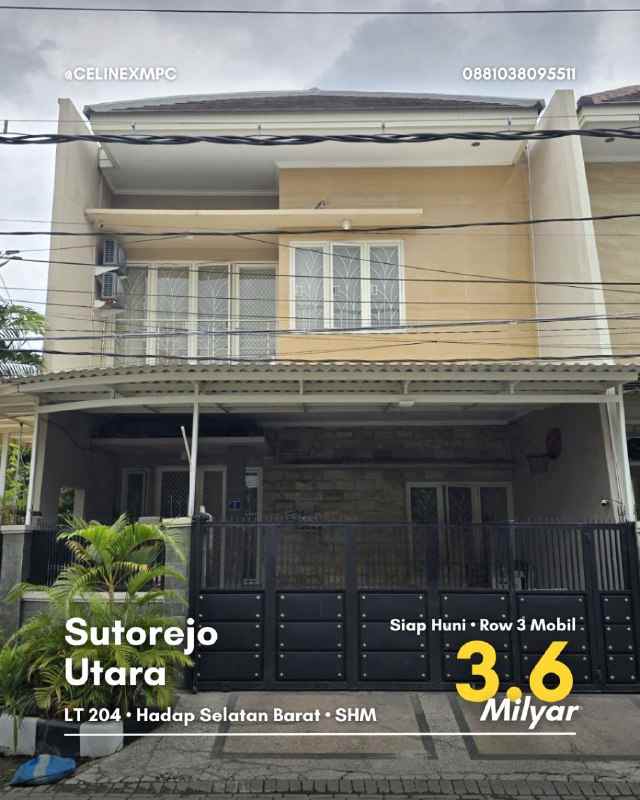 rumah sutorejo utara minimalis siap huni