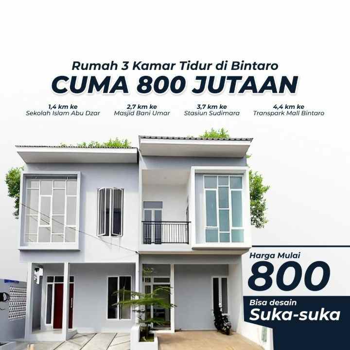 rumah syariah 800 jutaan di bintaro tangsel