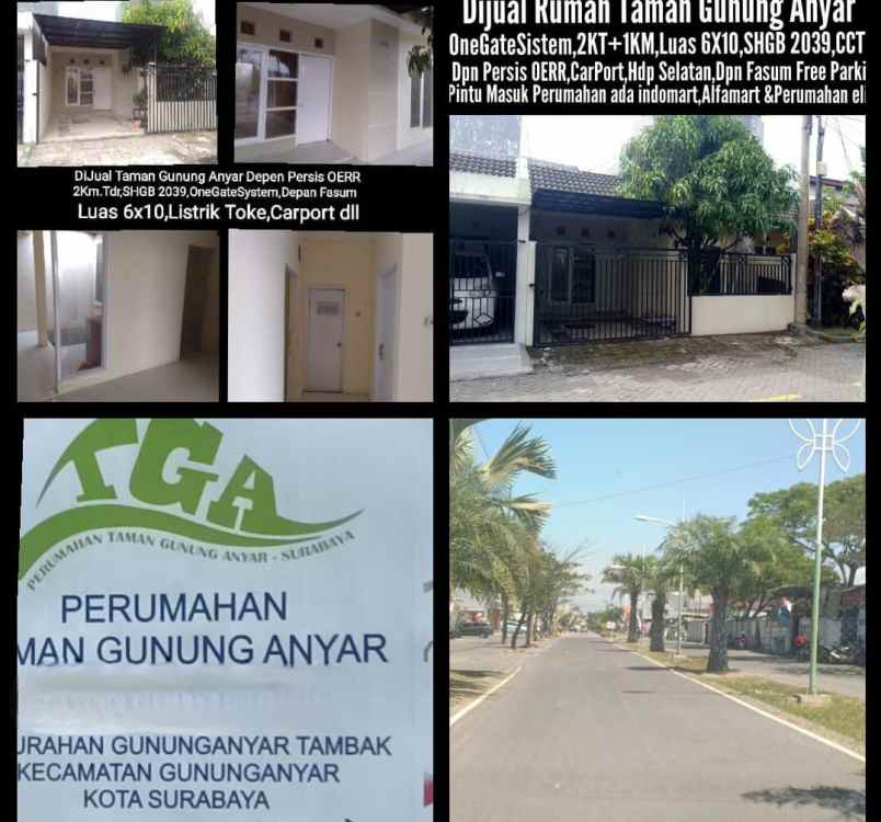rumah taman gunung anyar listrik 1300w pdam