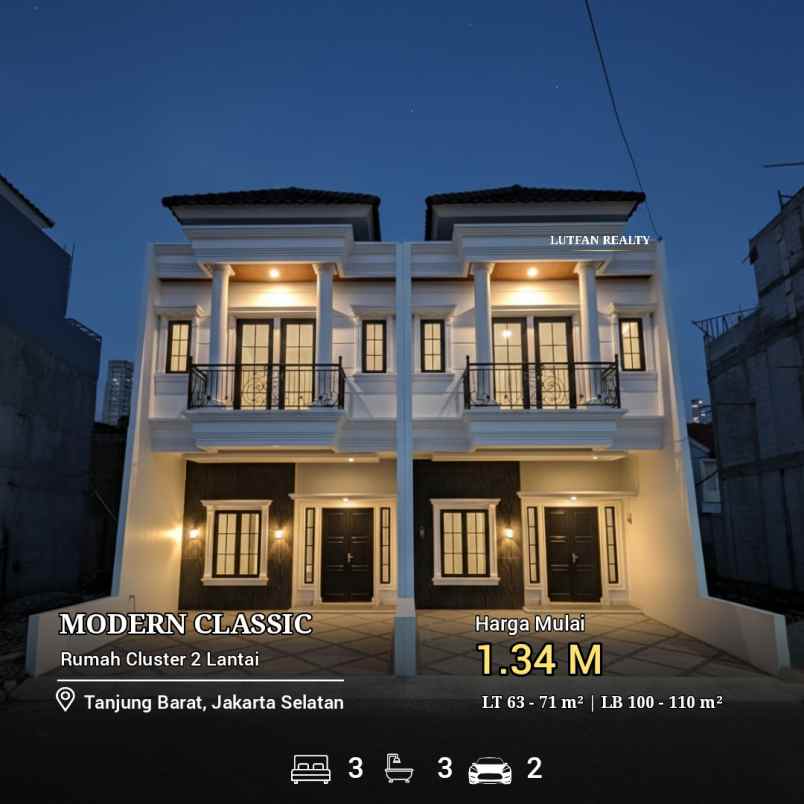 rumah tanjung barat dekat dalam cluster